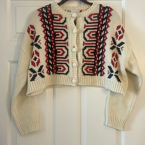 Zara cropped cardigan